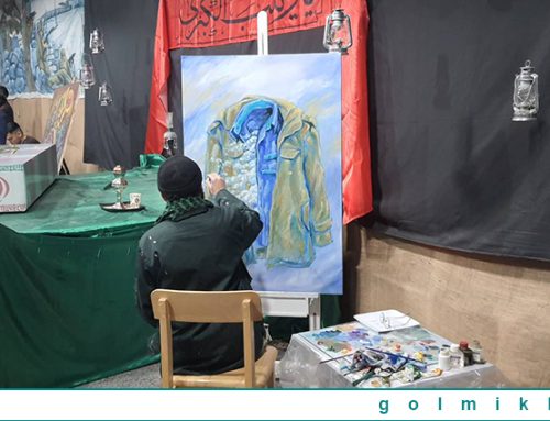 اجرای نقاشی در معراج شهدای مشهد
